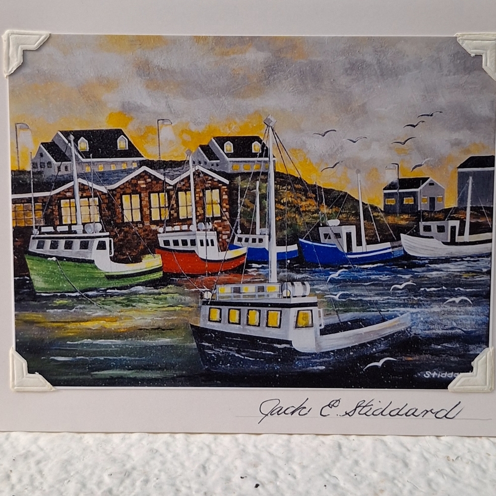 Massachusetts Harbor 4x6 Notecard by Jack E. Stiddard - Picture 4 of 5